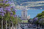 Blick auf Hafen und Torre Belem