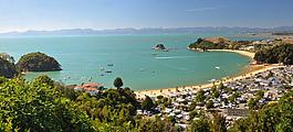 Blick auf Kaiteriteri Camp Blick auf Kaiteriteri Camp