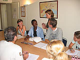 Lehrerin und Studenten Lehrerin und Studenten